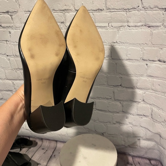 Nine West Black Pointed Toe Heels - Picture 8 of 8
